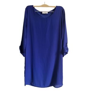 Everly womens blue blouse size s